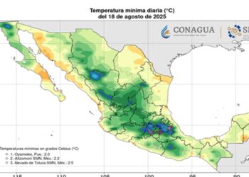 Continuará el frío de hasta 0 grados en 7 estados este martes 19 agosto